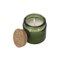Bougie aromatique arôme vanille en verre avec bouchon en liège  Ø6cm 