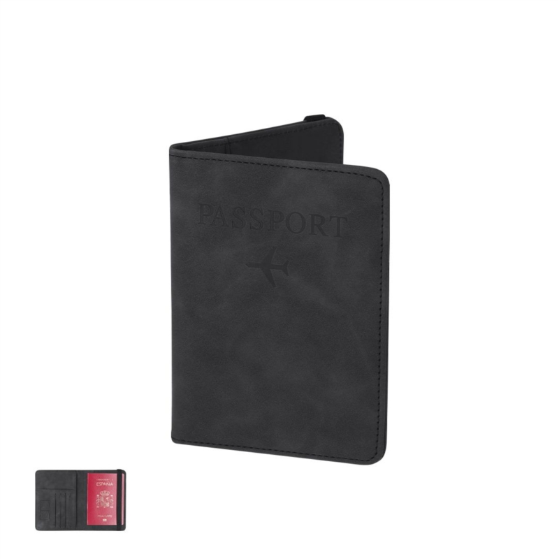 Étui pour passeport protection RFID plusieurs poches PU 1/50