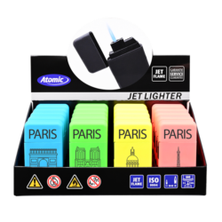 Briquet Atomic Gilijet jet flamme néon Paris croquis 20/400