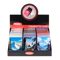 Boite paquet de 20 cigarettes décors Montagne Chalets 12/240