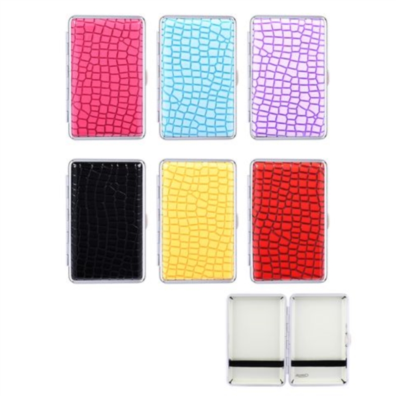 Etui pour cigarettes 100s métal décors Croco 6/120