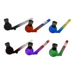 Pipe à tabac en verre 13 cm Balls 2 tons givrés 24/288