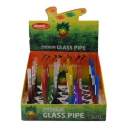 Pipe à tabac en verre 13 cm Balls 2 tons givrés 24/288