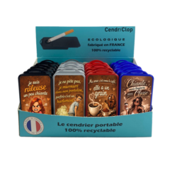 24 CendriClop le cendrier portable 100% recyclable décors Expressions