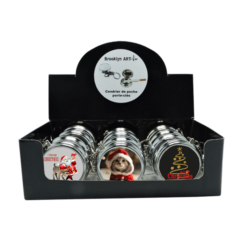 Cendrier de poche porte clés métal décors Noël 12/240