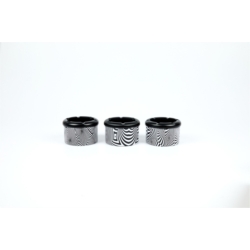 Cendrier métal Ø 8 cm décors Black & White 6/120