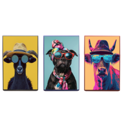 Boite étui paquet 20 cig 85mm plastique décors Animaux lunettes12/240