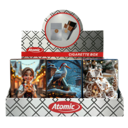 Boite étio paquet 20 cig 85mm plastique décors Alsace 12/240