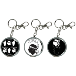 Cendrier de poche porte clés métal décor Corse 12/240