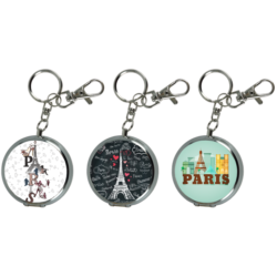 Cendrier de poche porte-clés + mousqueton Paris