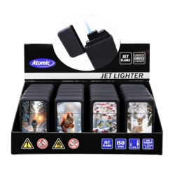 Briquet Atomic Gilijet jet flamme noir Animaux en hiver 20/400
