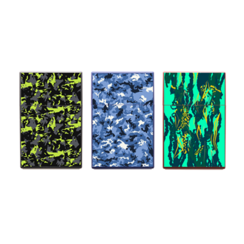 Boite étui paquet 20 cig 85mm plastique décors Camouflage 12/240