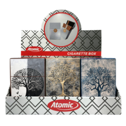 Boite étui paquet 20 cig 85mm plastique décors Arbres de vie 12/240