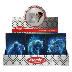 Boite étui paquet 20 cig 85mm plastique décors Constellations 12/240