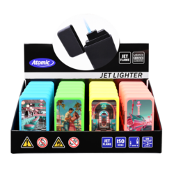 Briquet Atomic Gilijet jet flamme néon Années 50 20/400