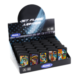 Briquet Atomic jetflamme gomme noir Picass' 25/500