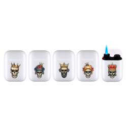 Briquet Atomic Jet Pod jet flamme blanc décors Skull
