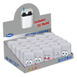 Briquet Atomic Jet Pod jet flamme blanc décors Mood
