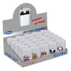Briquet Atomic Jet Pod jet flamme blanc décors Animaux music