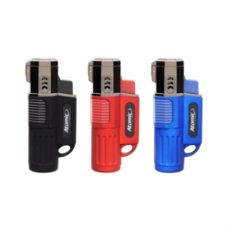 Briquet Atomic Sniper 4 jet rubber 3 coloris assortis 13/260