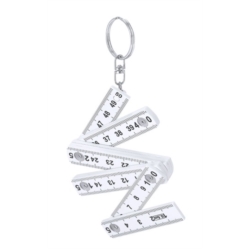 Porte clés règle pliante blanche en ABS 50 cm 1/50