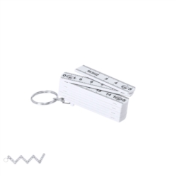 Porte clés règle pliante blanche en ABS 50 cm 1/50