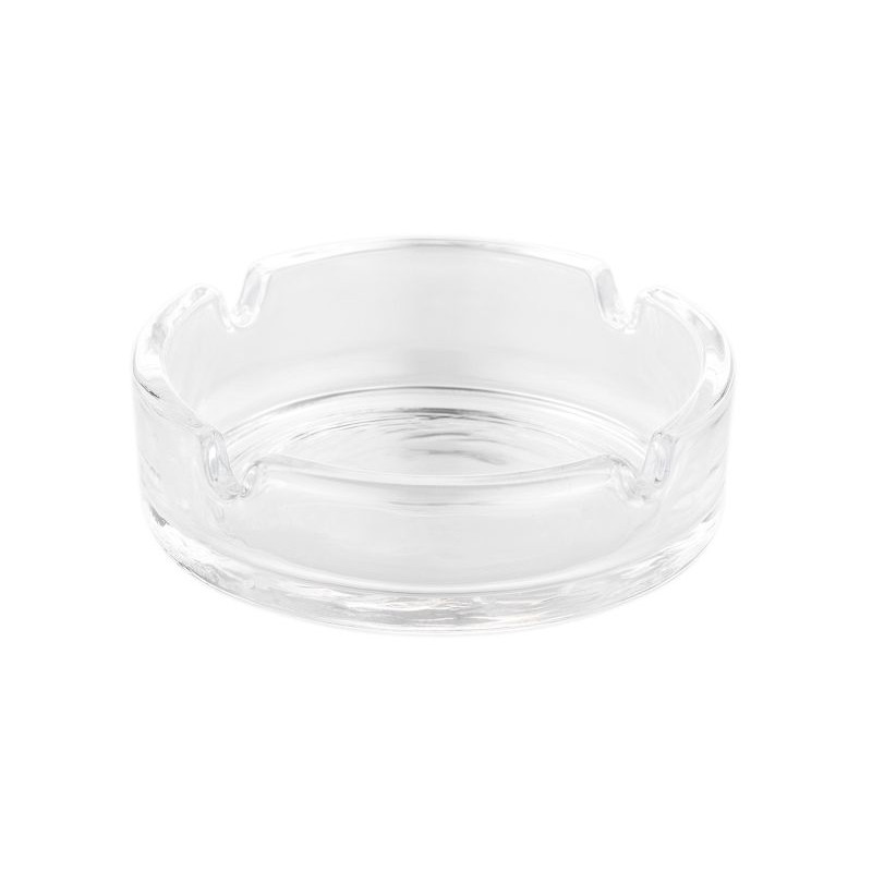 Cendrier en verre transparent diam 10.5 cm 6/72