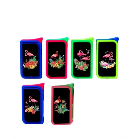 Briquet Atomic doming piezo neon décors Flamands roses 13/260