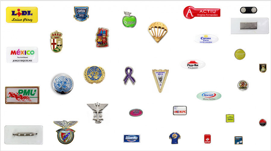 Pins personnalisables et badges publicitaires